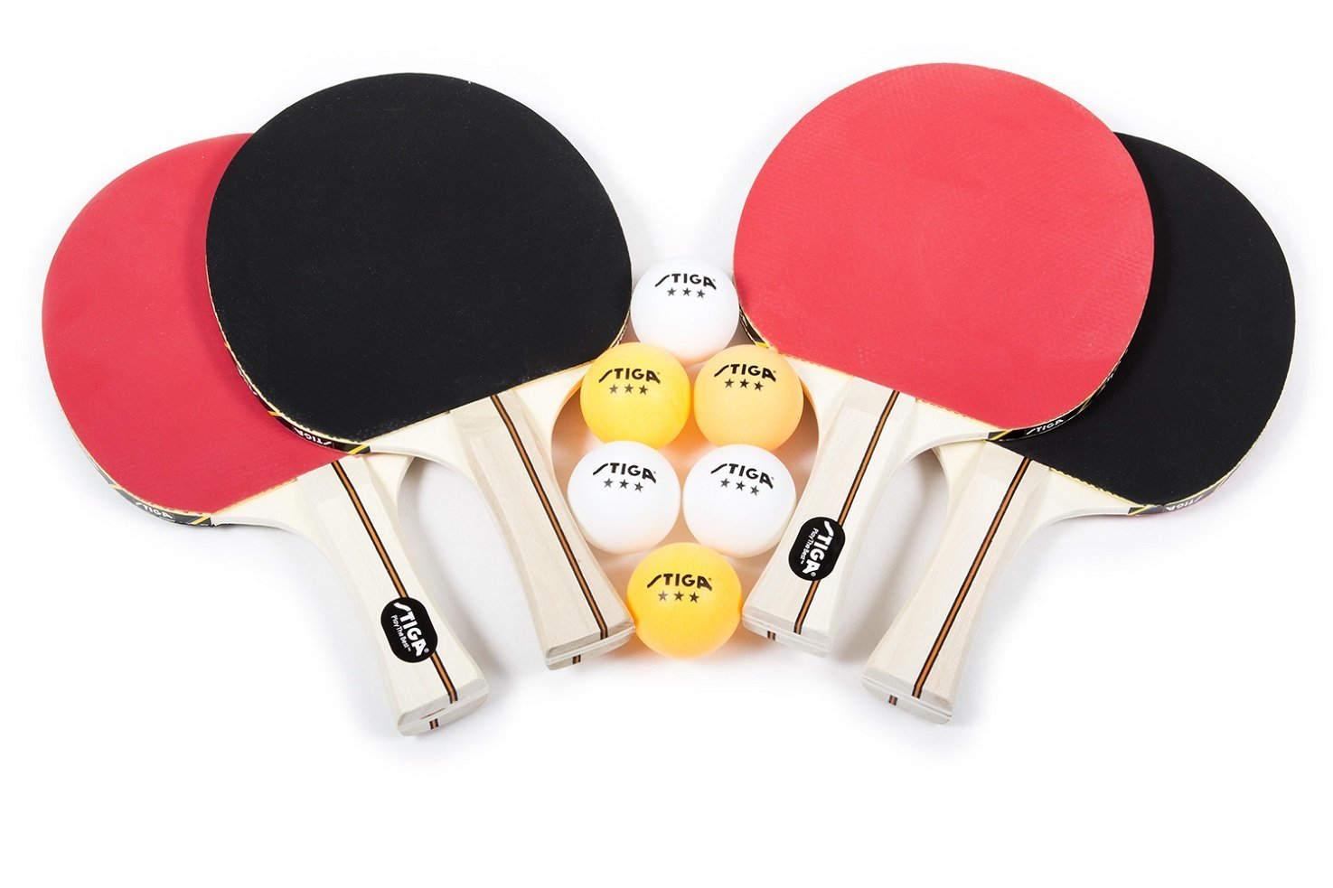 STIGA Performance 4-Player Table Tennis Racket Set